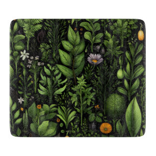 Planche À Découper Herbes vertes foncées