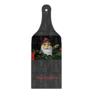 Planche à découper heureuse de gnome de jardin