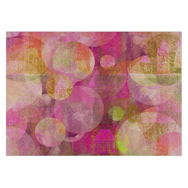 planche à découper heureuse de maisons (Devant)