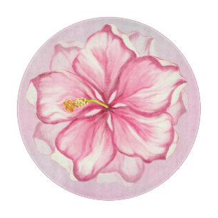 Planche À Découper Hibiscus & dentelle PINK
