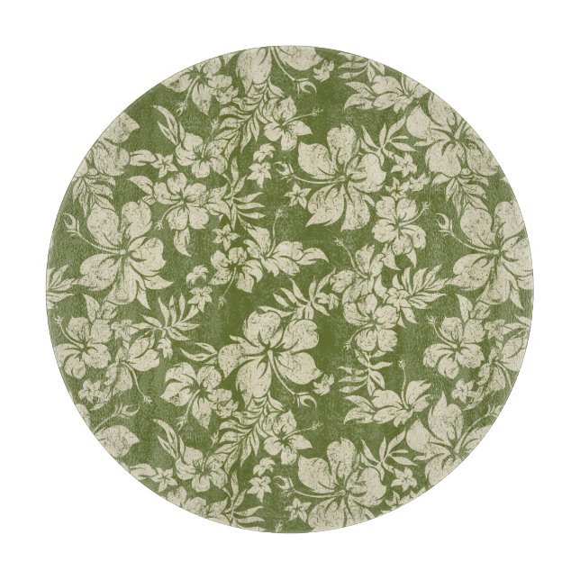Planche À Découper Hibiscus Pareau Hawaiian Glass Cutboard (Devant)