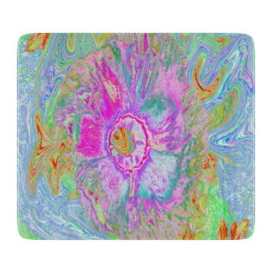 Planche À Découper Hibiscus Rose Violet Ultra-Chaud et Psychedelique