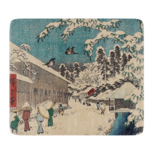Planche À Découper Hiroshige hiver paysage Japon pays