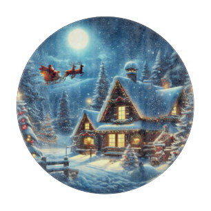 Planche À Découper Hiver/Père Noël/Noël/Neige