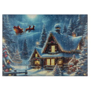 Planche À Découper Hiver/Père Noël/Noël/Neige