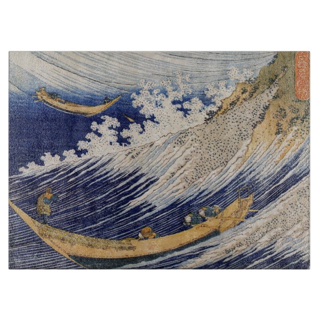Planche À Découper Hokusai Ocean Waves Sea Boats (Devant)