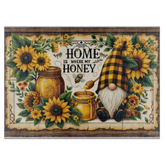 Planche À Découper Home Is Where My Honey Bee Cutting Board