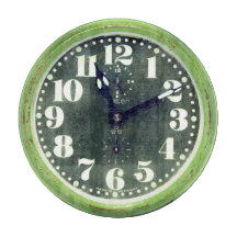 Horloge rétro rouillée Vintage Vert Vieux Temps