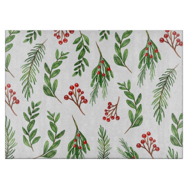 Planche À Découper Houx de Noël (Devant)