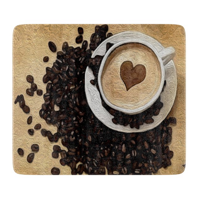 Planche À Découper I café de coeur (Devant)