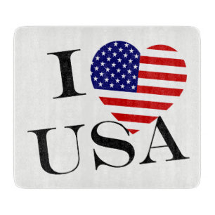Planche À Découper I Heartflag USA bk cbcn