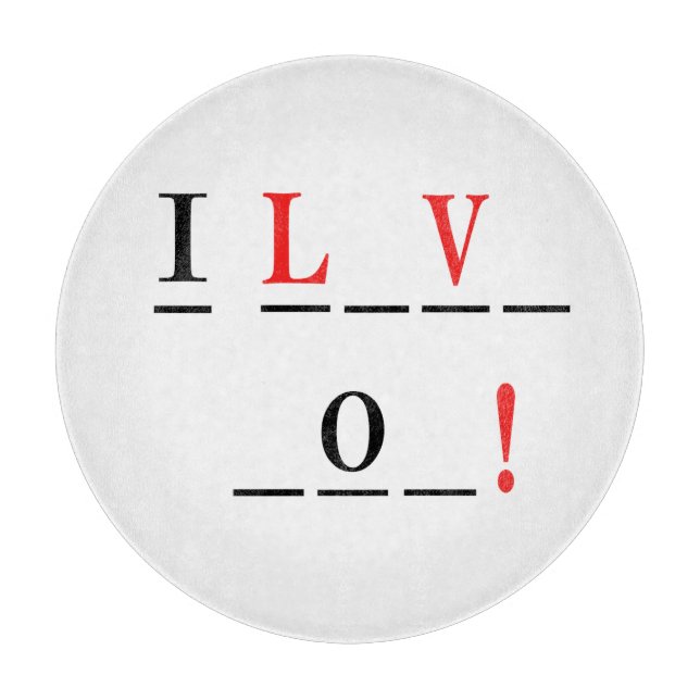 Planche À Découper I Love You-Hangman Style par Shirley Taylor (Devant)