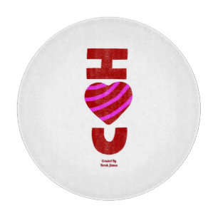 Planche À Découper I Love You Round Cutting Board 30.4 cm