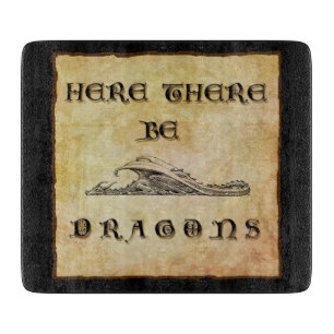 Planche À Découper Ici Il Y A Des Dragons