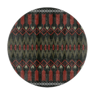 Planche À Découper Ikat Motif : Ornement ethnique géométrique