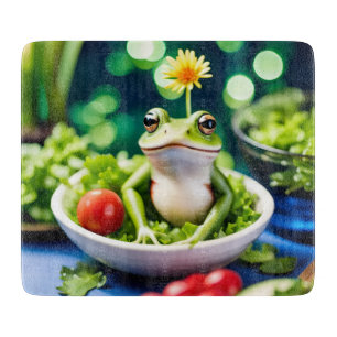 Planche À Découper Il Y A Une Grenouille Dans Ma Salade