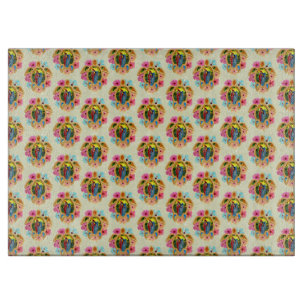 Planche À Découper Île Tropical Tortues de mer Floral