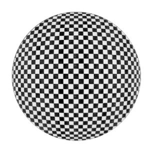 Planche À Découper Illusion À damiers géométrique : Artiste Vintage.