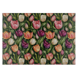 Planche À Découper Illustration botanique de tulipe raffinée