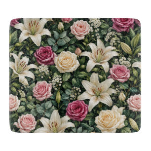 Planche À Découper Illustration botanique florale de magnolia luxuria