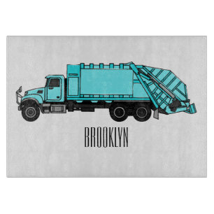Planche À Découper Illustration de camion à ordures