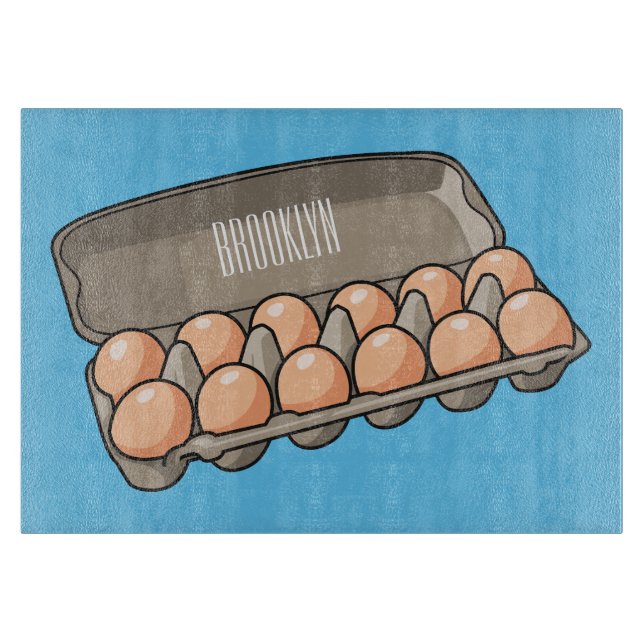 Planche À Découper Illustration de carton d'oeufs (Devant)