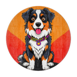 Planche À Découper Illustration de chien de dessin animé joyeux