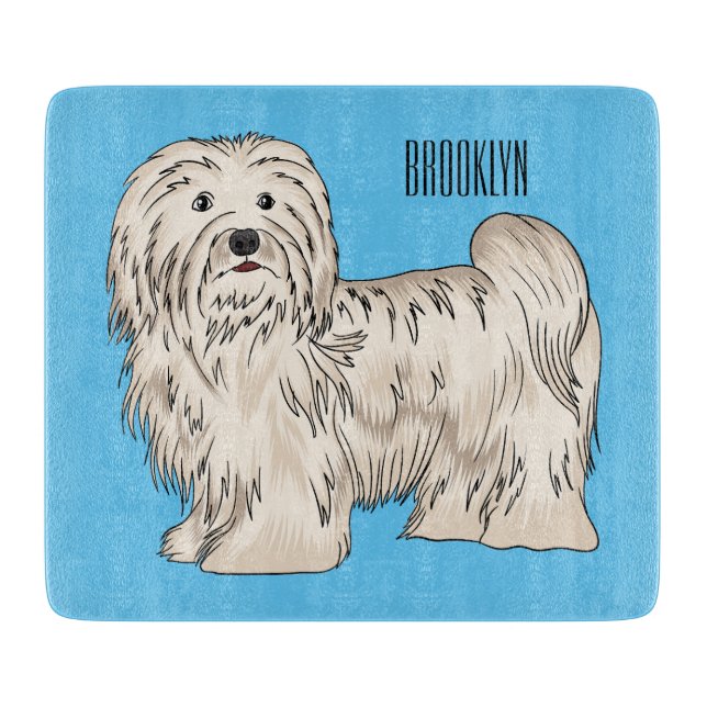Planche À Découper Illustration de dessin de chien de Havan (Devant)