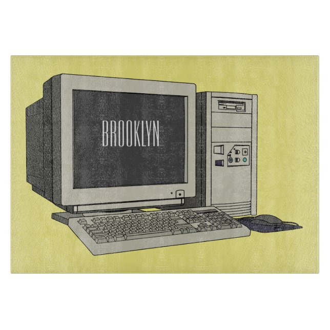 Planche À Découper Illustration de dessin sur ordinateur (Devant)