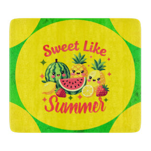 Planche À Découper Illustration de fruits tropicaux doux comme l'été