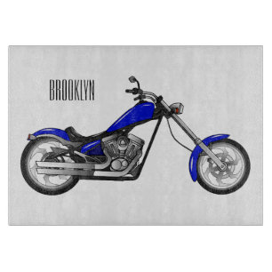 Planche À Découper Illustration de la moto à hélico