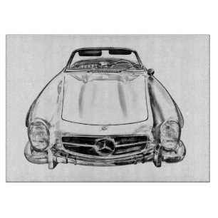 Planche À Découper Illustration de la voiture décapotable Mercedes Be