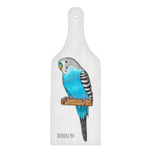 Planche À Découper Illustration de l'oiseau bleu budgerigar