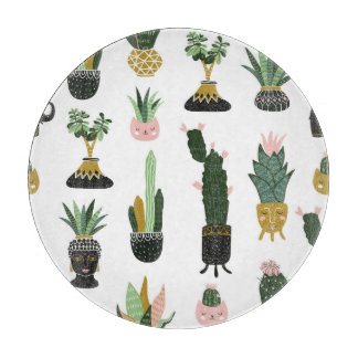Planche À Découper Illustration de plantes tropicales d'intérieur