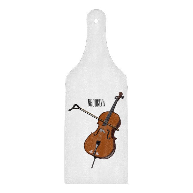 Planche À Découper Illustration de violoncelle (Devant)