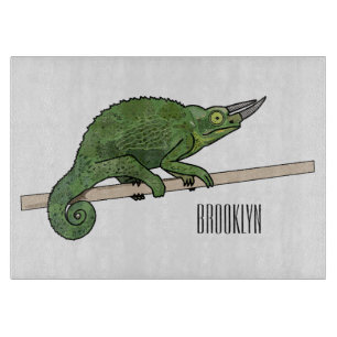 Planche À Découper Illustration du caméléon de Jackson