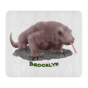 Planche À Découper Illustration du dragon de Komodo