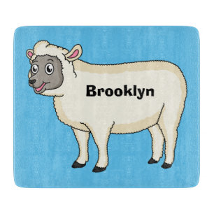 Planche À Découper Illustration d'un mouton joyeux