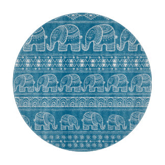 Planche À Découper Illustration vintage du cadre éléphant