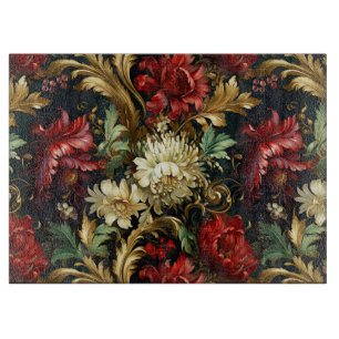 Planche À Découper Imaginaire de Noël Vintage motif floral