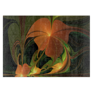 Planche À Découper Imaginaire Plante Abstrait rouille verte Brown fra