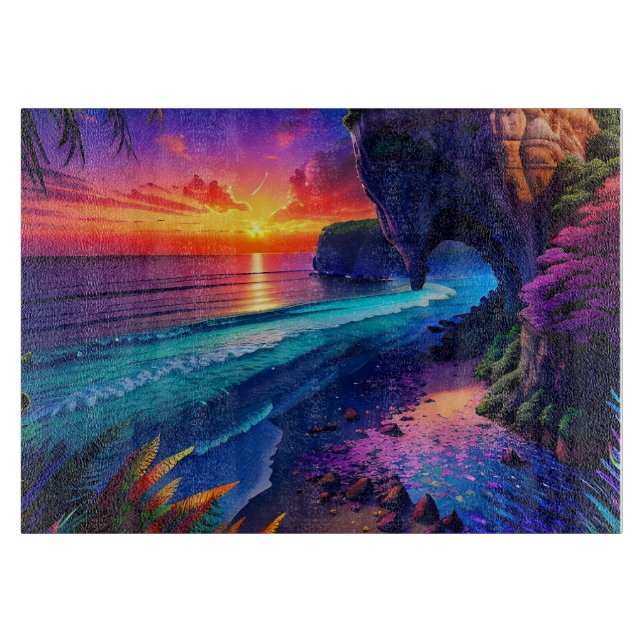 Planche À Découper Imaginaire Tropical Beach Four (Devant)
