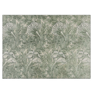 Planche À Découper Impression d'art floral Tulipe verte de William Mo
