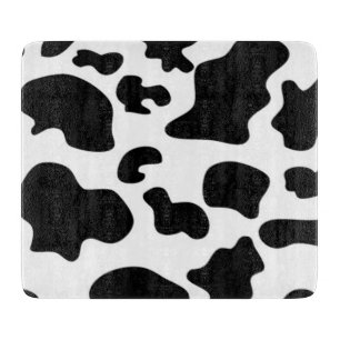 Planche À Découper Impression de vache noire et blanche