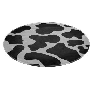 Planche À Découper Impression noire et blanche de vache