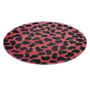 Planche À Découper Impression noire et rouge dalmate