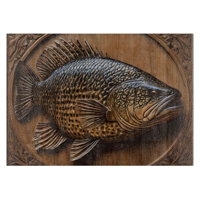 Planche À Découper Impression textuelle 3D Australian Murray Cod, (Devant)