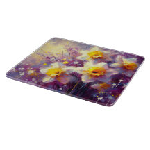 Impressionniste Daffodique Floral Purple Jaune Art