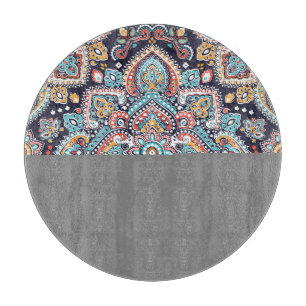 Planche À Découper Indian Paisley : Motif ethnique mandala
