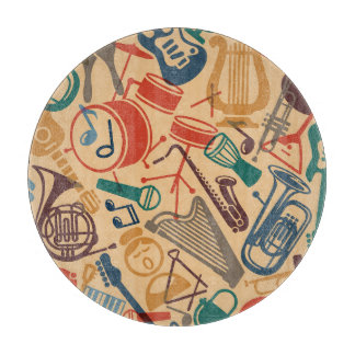 Planche À Découper Instruments de musique Vintage Arrière - plan sans